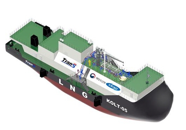 500㎥급 LNG 벙커링 바지선 예상 모형도. 사진=해양수산부 제공