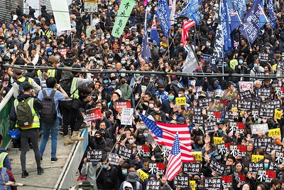 2020년 새해 홍콩에서 대규모 시위가 벌어지고 있다. 사진=flickr.com/Etan Liam