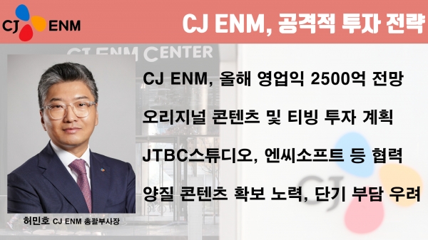 CJ ENM, 공격적 투자 전략
