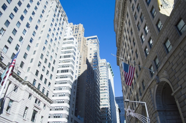 미국 경제의 중심지인 뉴욕 월스트리트의 금융회사들. 사진= 픽사베이