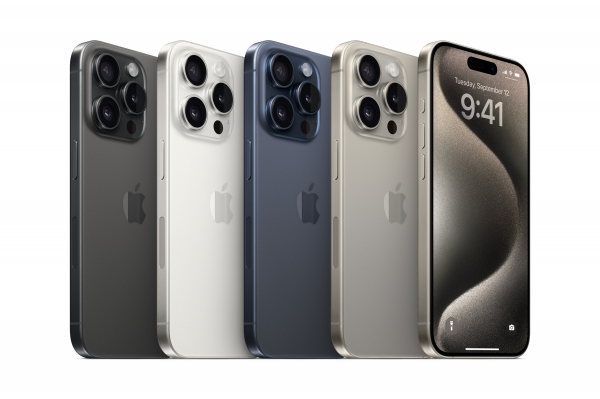 애플 아이폰15 시리즈 공개했다. 고급 모델은 티타늄으로 변신했다. 사진=애플