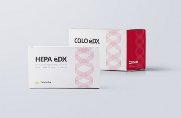 조기진단 키트 (좌측부터)HEPA eDX(간암), COLO eDX(대장암) [사진=젠큐릭스]